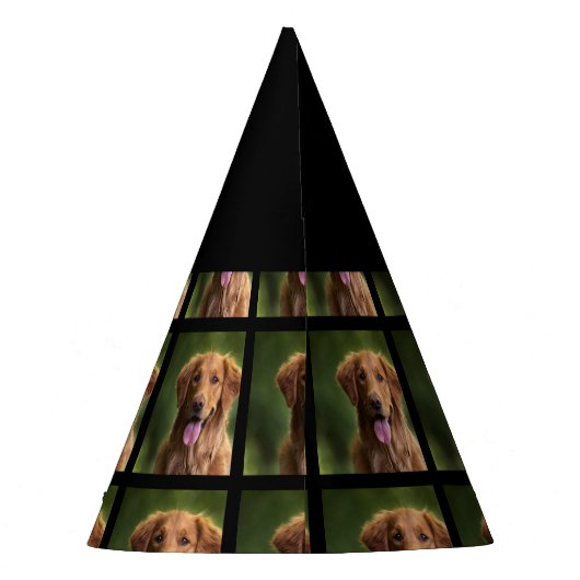 カスタムドッグ写真3rd誕生日パーティーパーティー帽子 パーティーハット (裏面)