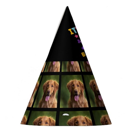 カスタムドッグ写真3rd誕生日パーティーパーティー帽子 パーティーハット (左)