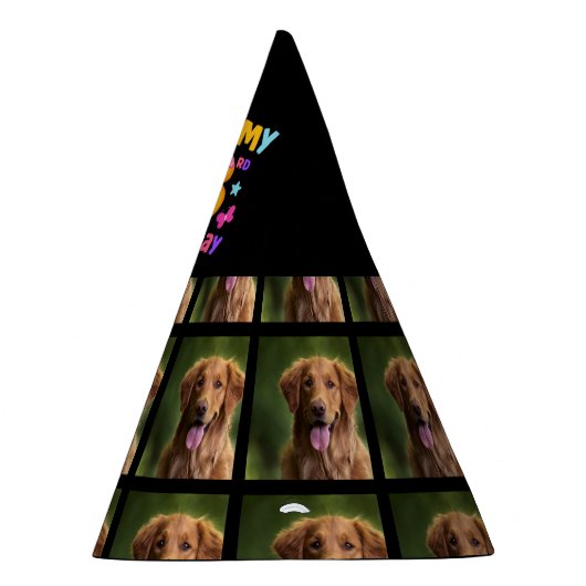 カスタムドッグ写真3rd誕生日パーティーパーティー帽子 パーティーハット (右)