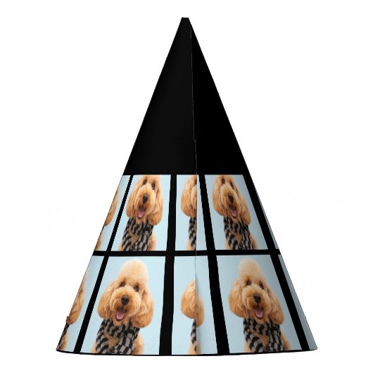 カスタムドッグ写真4th誕生日パーティーパーティー帽子 パーティーハット (裏面)