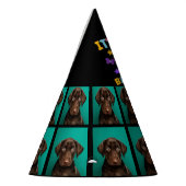 カスタムドッグ写真5th誕生日パーティーパーティー帽子 パーティーハット (左)