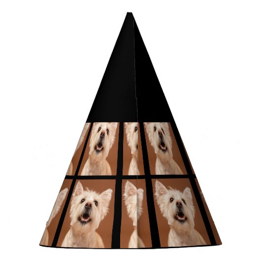 カスタムドッグ写真6th誕生日パーティーパーティーハット パーティーハット (裏面)