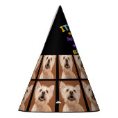 カスタムドッグ写真6th誕生日パーティーパーティーハット パーティーハット (左)