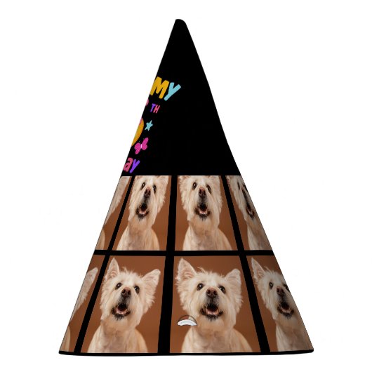 カスタムドッグ写真6th誕生日パーティーパーティーハット パーティーハット (右)