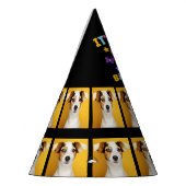 カスタムドッグ写真9th誕生日パーティーパーティーハット パーティーハット (左)