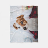 カスタムドッグ最高のアバシンプルーコージー フリースブランケット (正面)