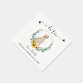 カスタムドッグ結婚のイエロー・ラブラドール・レトリーバー・カクテル スタンダードカクテルナプキン (角)