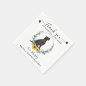 カスタムドッグ結婚サンキューブラックラボカクテル スタンダードカクテルナプキン (角)