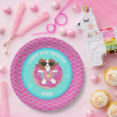 カスタムドッグ誕生日プールパーティープレート ペーパープレート (パーティー)