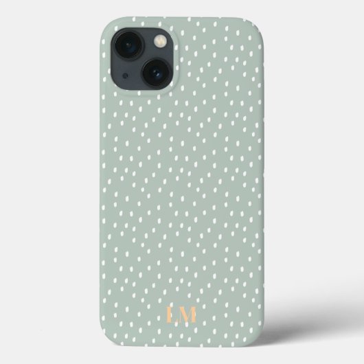 カスタムドットグリーンフォンケース Case-Mate iPhoneケース (裏面)
