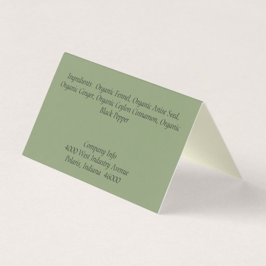 カスタムドット折り畳み表示つるパッケージヘッダカード (裏面)