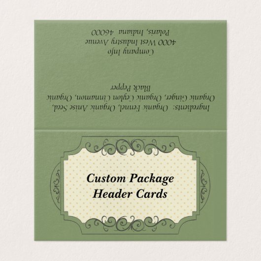 カスタムドット折り畳み表示つるパッケージヘッダカード (外部フラット)