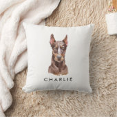 カスタムドバーマンドッグラバーギフト クッション (ブランケット)