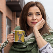 カスタムドベルマンドッグブラックタンパーソナライズされた コーヒーマグカップ