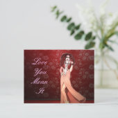 カスタムドラッグおもしろいクイーン ポストカード (スタンド正面)