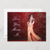 カスタムドラッグおもしろいクイーン ポストカード (正面/裏面)