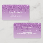 カスタムドリップパープルグリッター 名刺 (正面/裏面)