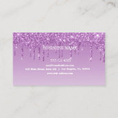 カスタムドリップパープルグリッター 名刺 (裏面)