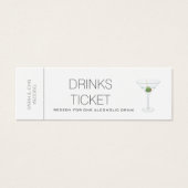 カスタムドリンクチケットウェディングレセプションミニカード (正面)