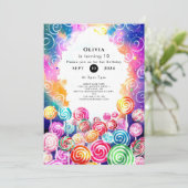 カスタムドリーミーキャンディーランド誕生日 招待状 (スタンド正面)