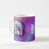 カスタムドルフィン回復マイルストーンギフト – 陽気 コーヒーマグカップ (正面左)