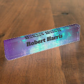 カスタムナイトスカイネオンライト デスクネームプレート (側面)