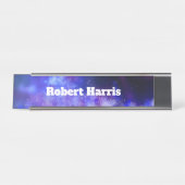 カスタムナイトスカイブルーサファイア デスクネームプレート (正面)