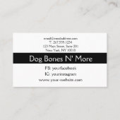 カスタムナチュラルグルメドッグトリートベーカリー  名刺 (裏面)