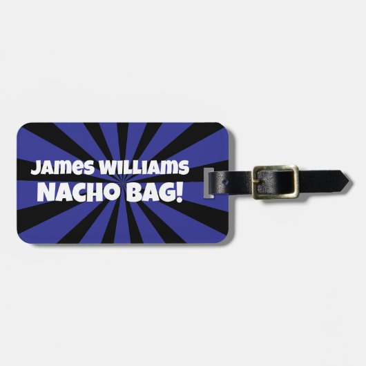 カスタムナチョバッグおもしろいレトロブルースター ラゲッジタグ (正面横)