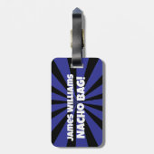 カスタムナチョバッグおもしろいレトロブルースター ラゲッジタグ (裏面縦)