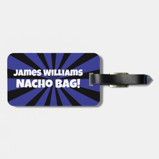 カスタムナチョバッグおもしろいレトロブルースター ラゲッジタグ (裏面横)