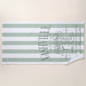 カスタムナッシュビルバチェロレッテロデオビーチタオル ビーチタオル (正面)