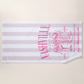 カスタムナッシュビルバチェロレッテロデオビーチタオル ビーチタオル (正面)