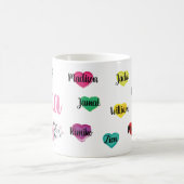 カスタムナナマグと孫の名前 コーヒーマグカップ (中央)