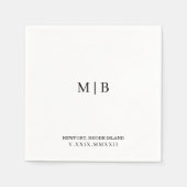 カスタムナプキン | ローマ数字 スタンダードカクテルナプキン (正面)