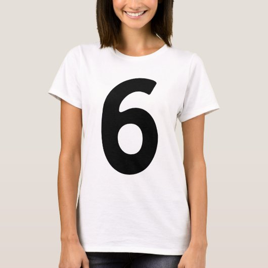 カスタムナンバーTシャツ、6 ナンバー Tシャツ (正面)