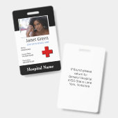 カスタムナースの医師名ID バッジ (正面＆裏面)