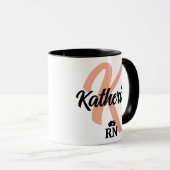 カスタムナースボタンとピン | 看護パーソナライズされた マグカップ (正面右)