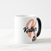 カスタムナースボタンとピン | 看護パーソナライズされた モーフィングマグカップ (正面右)