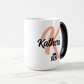 カスタムナースボタンとピン | 看護パーソナライズされた モーフィングマグカップ (正面右)