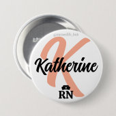 カスタムナースボタンとピン | 看護パーソナライズされた 缶バッジ (正面&裏面)