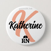カスタムナースボタンとピン | 看護パーソナライズされた 缶バッジ (正面)