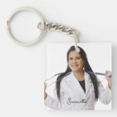 カスタムナース写真と名前Keychainパーソナライズされた キーホルダー (正面)