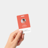 カスタムナース医の医療相談員の写真ID バッジ (手持ち)