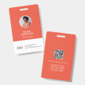 カスタムナース医の医療相談員の写真ID バッジ (表裏)