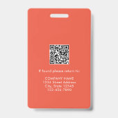 カスタムナース医の医療相談員の写真ID バッジ (裏面)