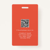 カスタムナース医の医療相談員の写真ID バッジ (裏面)