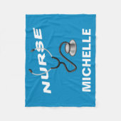 カスタムナース名 フリースブランケット (正面)