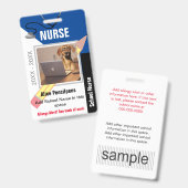 カスタムナース教職員IDバッジ バッジ (表裏)