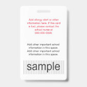 カスタムナース教職員IDバッジ バッジ (裏面)